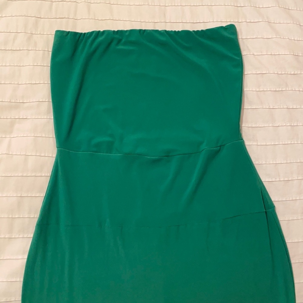 Strapless Green Dress